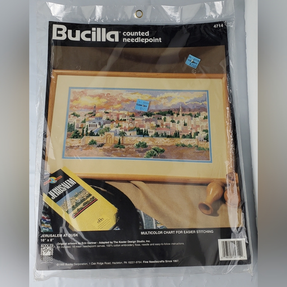 Bucilla Counted Needlepoint Kit Jerusalem At Dusk #4714 - Erin Dertner 16" x 8"